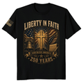 Patriotic Cross Americana Graphic T-Shirt