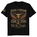 Patriotic Cross Red White Blue Faith Graphic T-Shirt