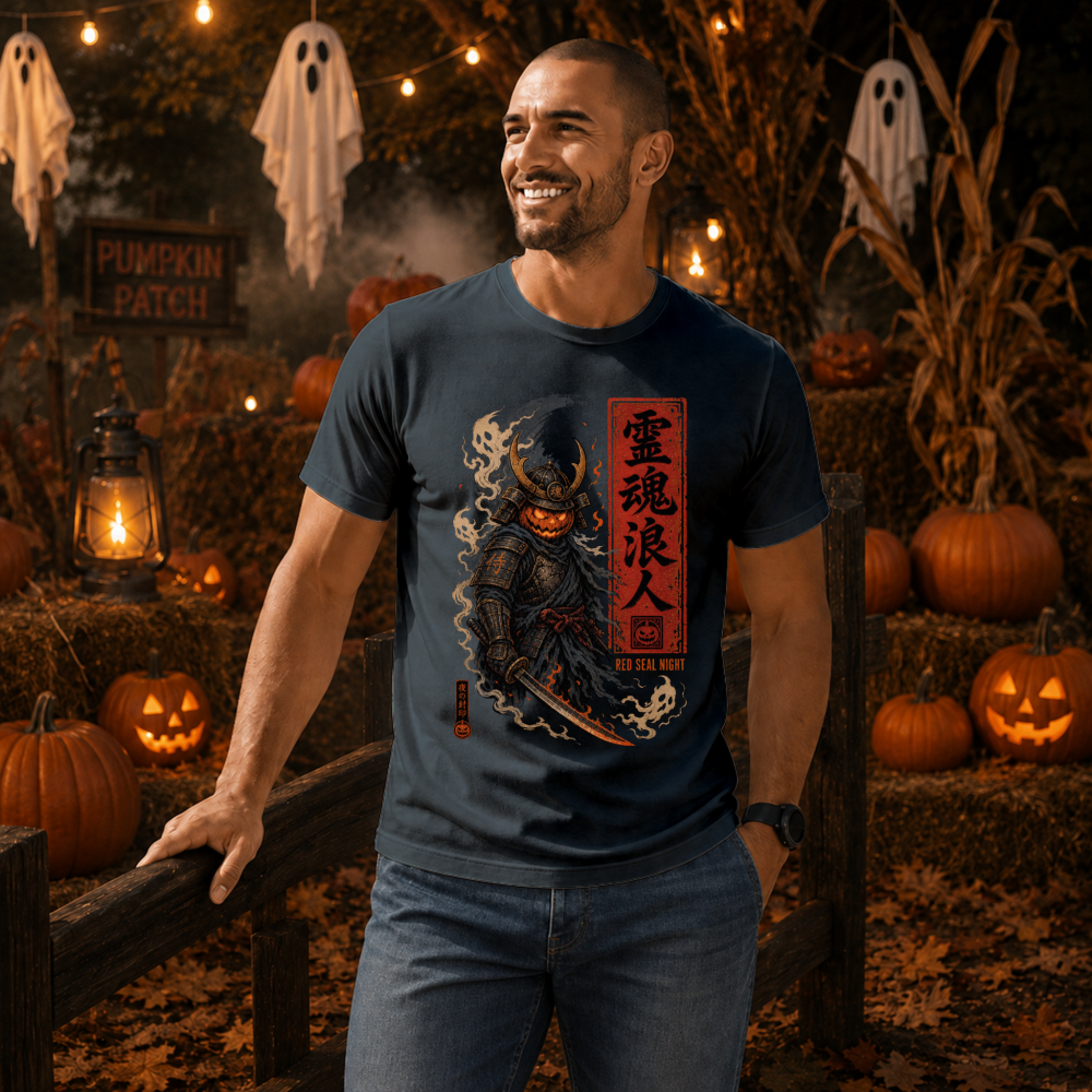 Vintage Pumpkin Samurai T-Shirt