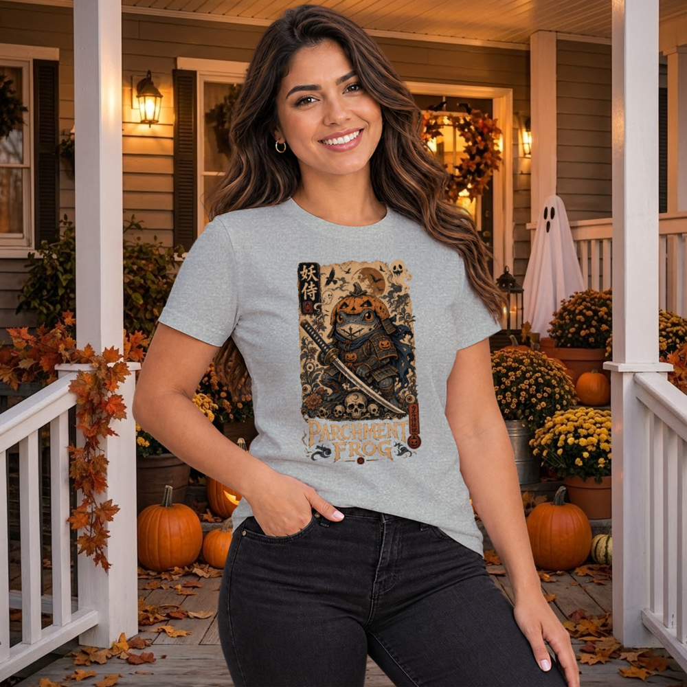Vintage Halloween Frog Samurai T-Shirt