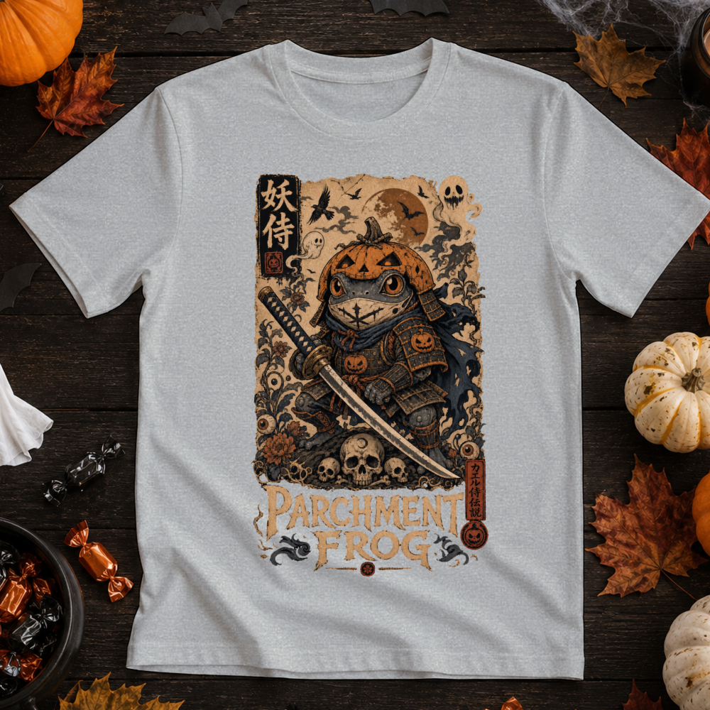 Vintage Halloween Frog Samurai T-Shirt