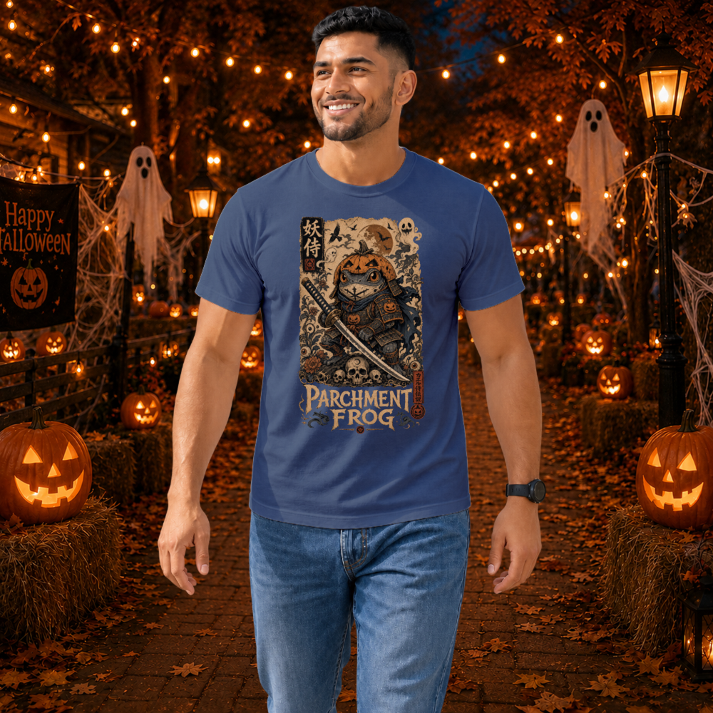 Vintage Halloween Frog Samurai T-Shirt