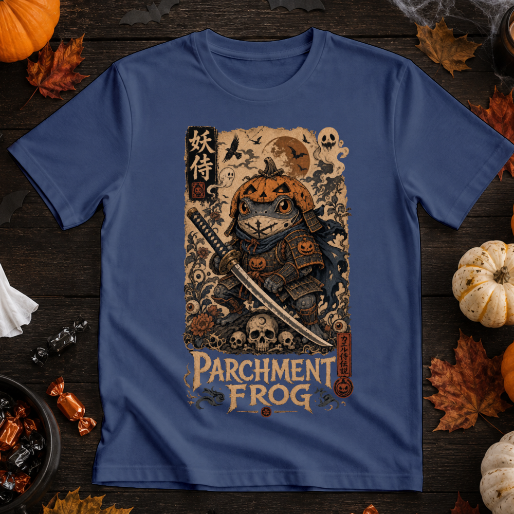 Vintage Halloween Frog Samurai T-Shirt