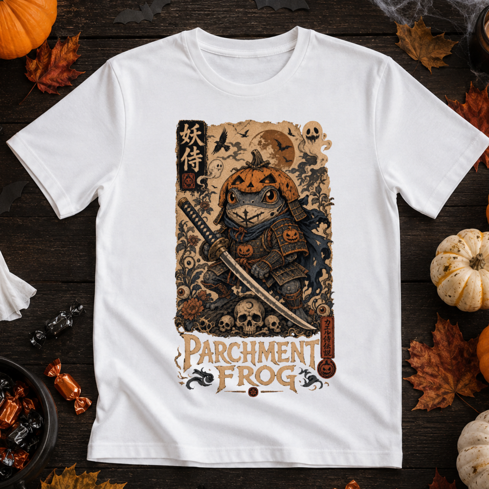 Vintage Halloween Frog Samurai T-Shirt