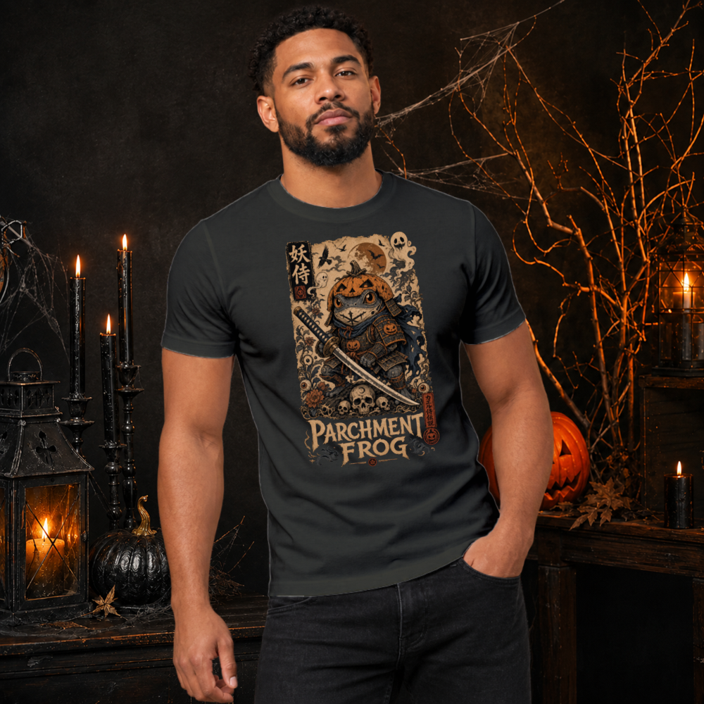 Vintage Halloween Frog Samurai T-Shirt