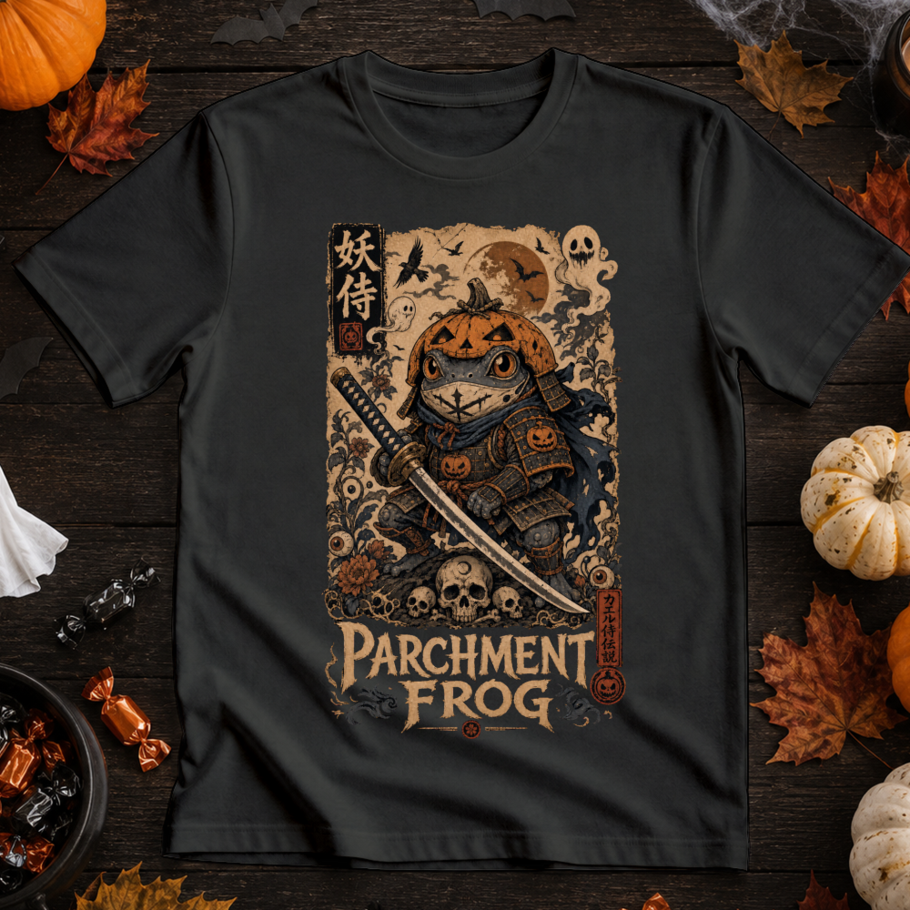Vintage Halloween Frog Samurai T-Shirt