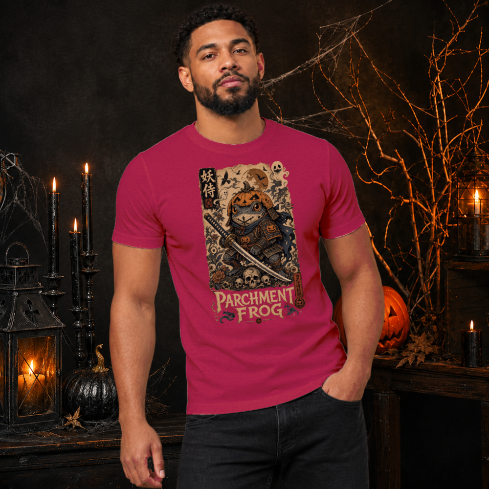 Vintage Halloween Frog Samurai T-Shirt