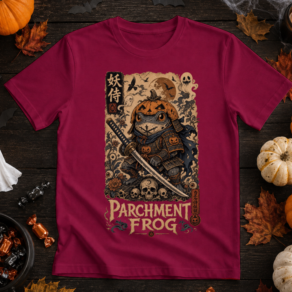 Vintage Halloween Frog Samurai T-Shirt