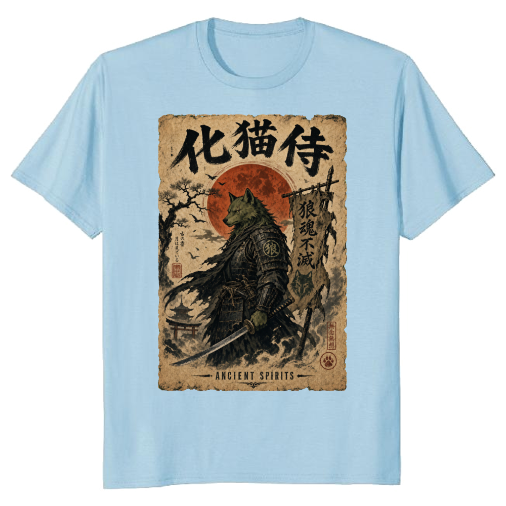 Halloween Wolf Samurai T-Shirt