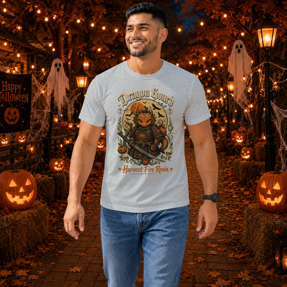 Dragon Gourd Pumpkin Samurai T-Shirt