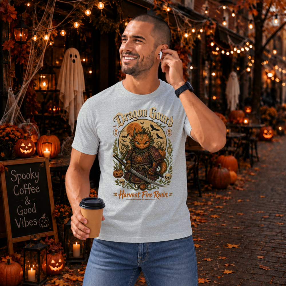 Dragon Gourd Pumpkin Samurai T-Shirt
