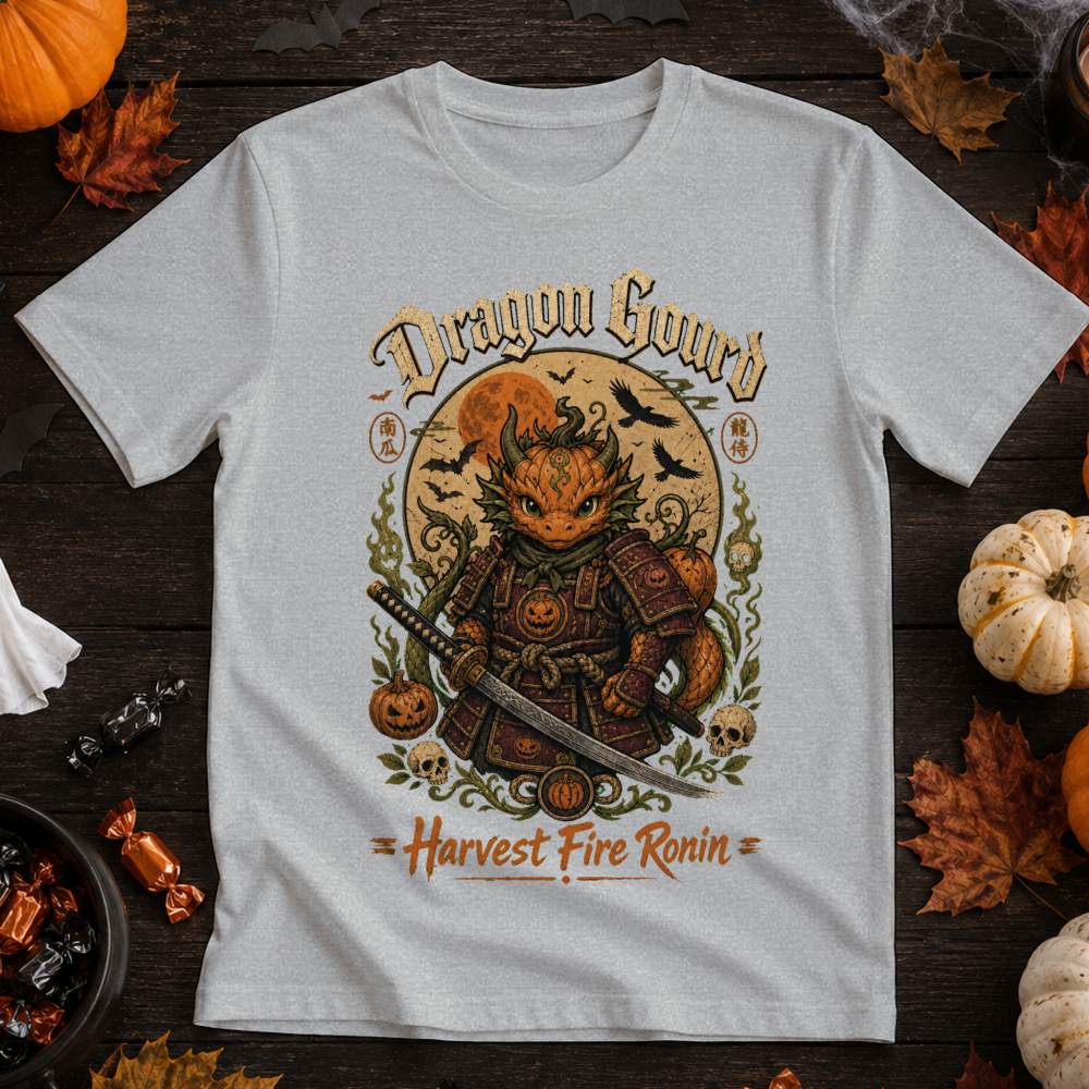 Dragon Gourd Pumpkin Samurai T-Shirt
