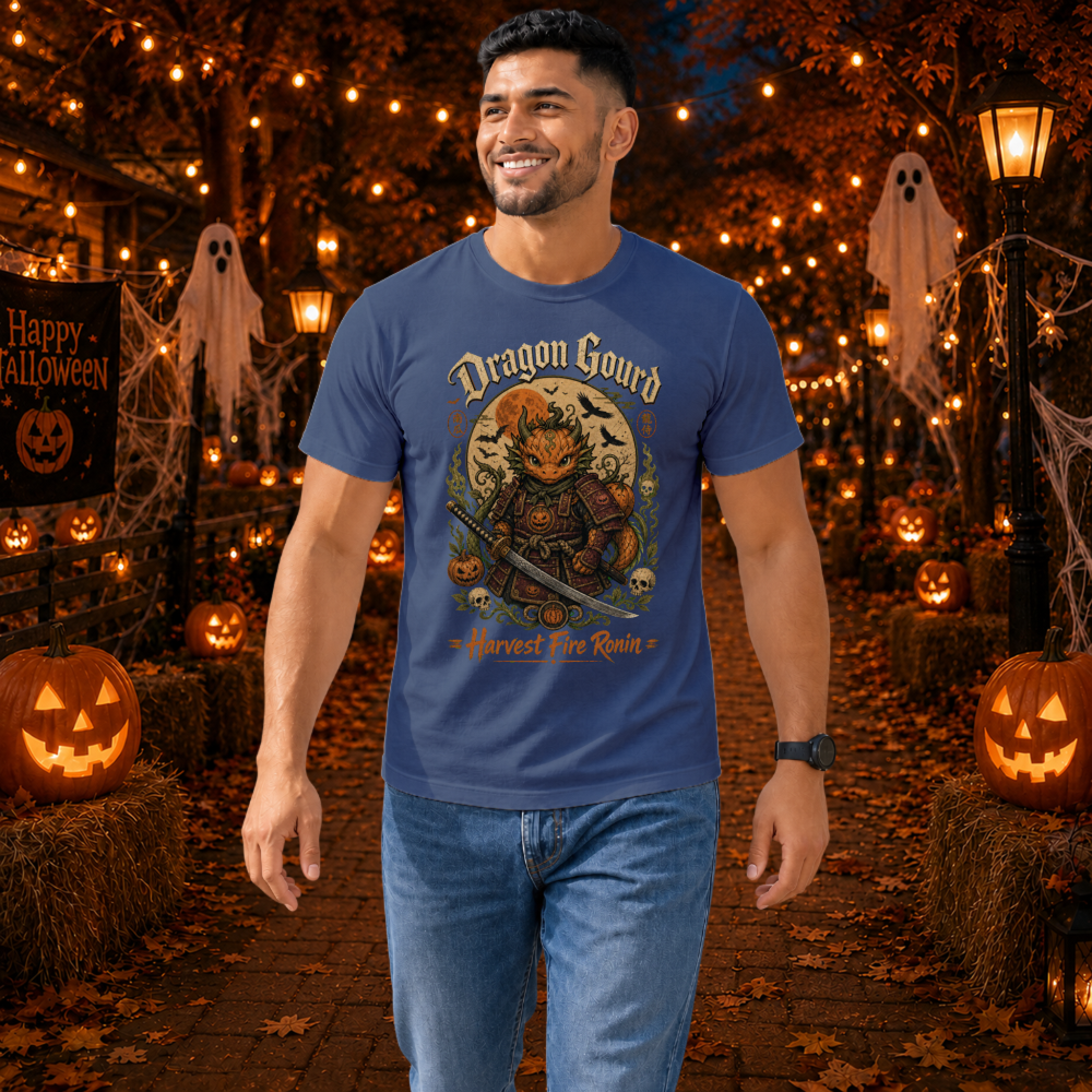 Dragon Gourd Pumpkin Samurai T-Shirt