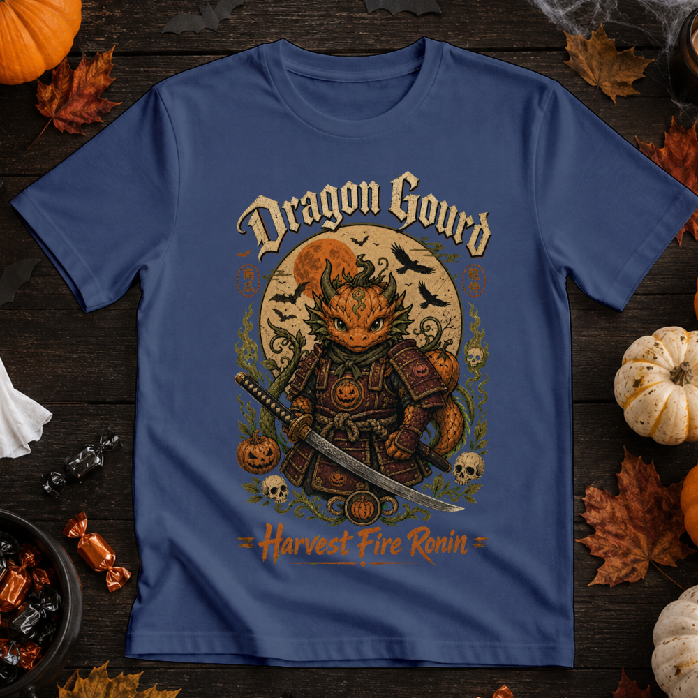 Dragon Gourd Pumpkin Samurai T-Shirt