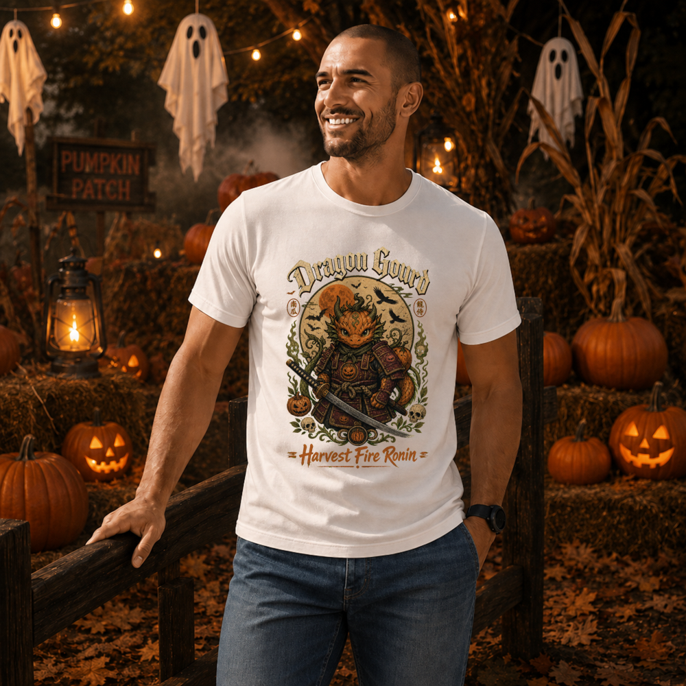 Dragon Gourd Pumpkin Samurai T-Shirt