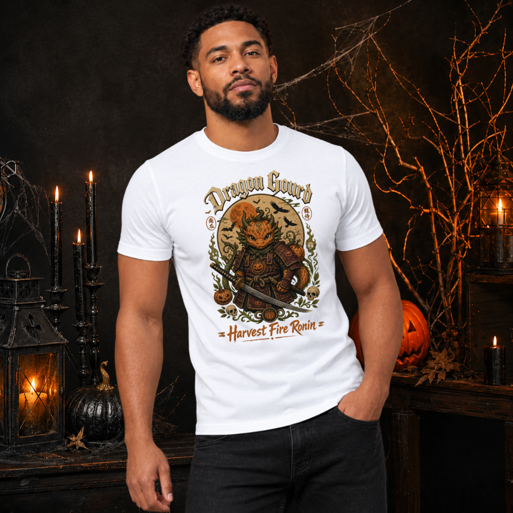 Dragon Gourd Pumpkin Samurai T-Shirt