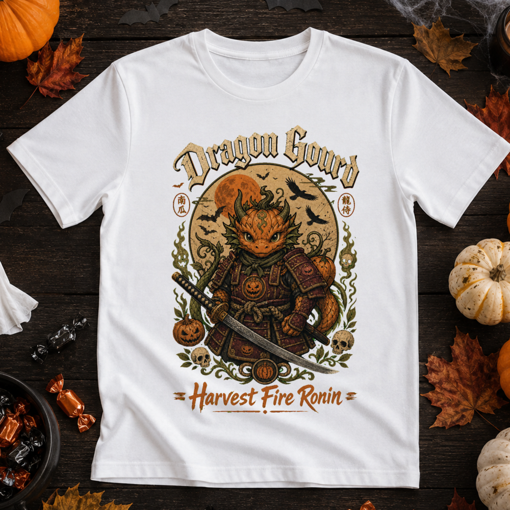Dragon Gourd Pumpkin Samurai T-Shirt