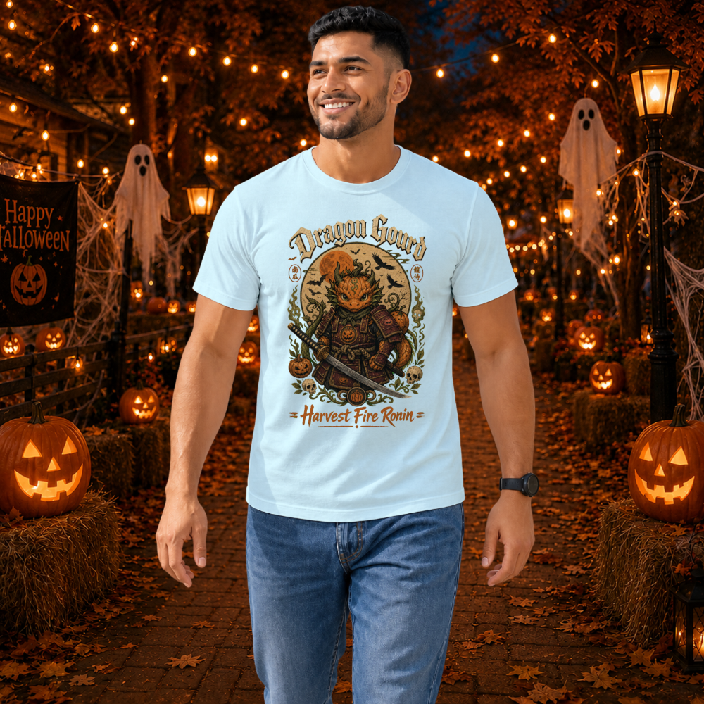 Dragon Gourd Pumpkin Samurai T-Shirt