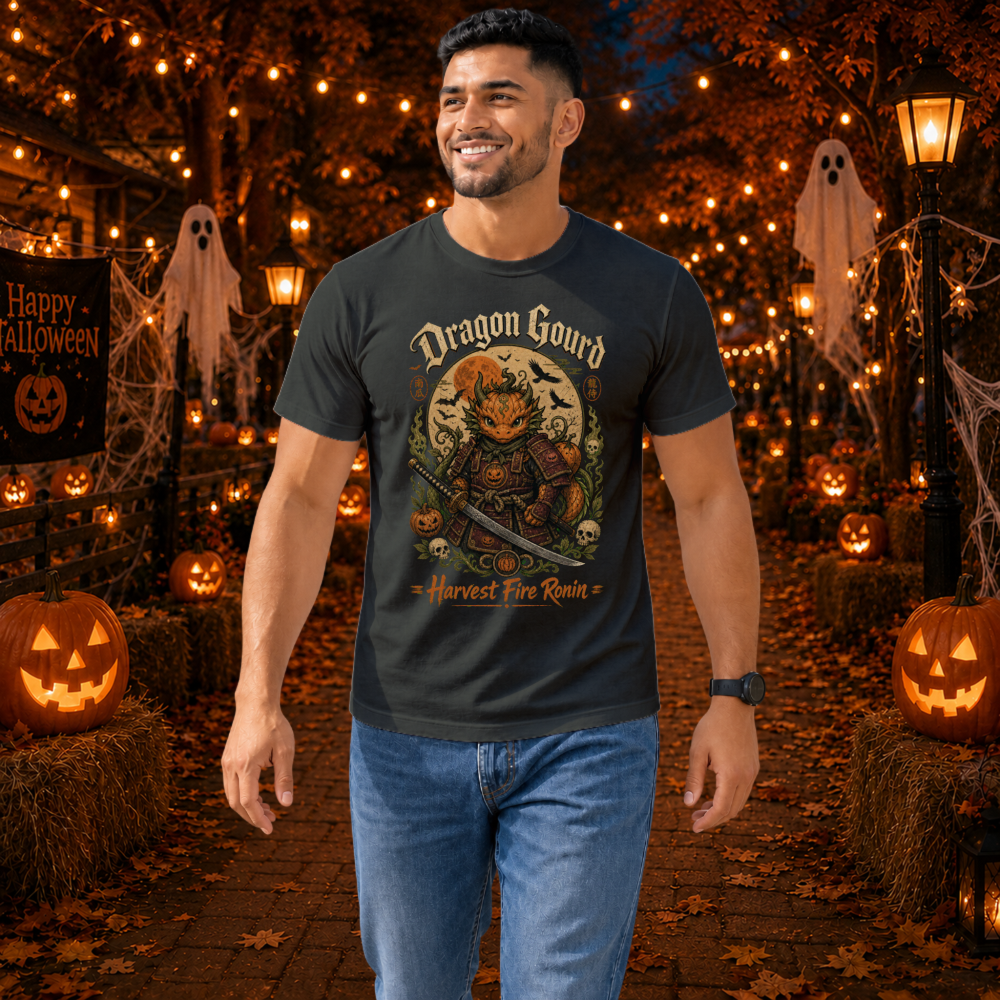 Dragon Gourd Pumpkin Samurai T-Shirt