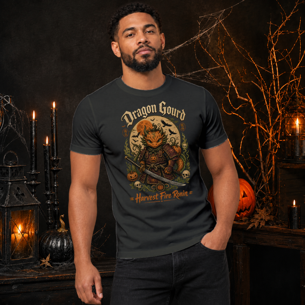 Dragon Gourd Pumpkin Samurai T-Shirt