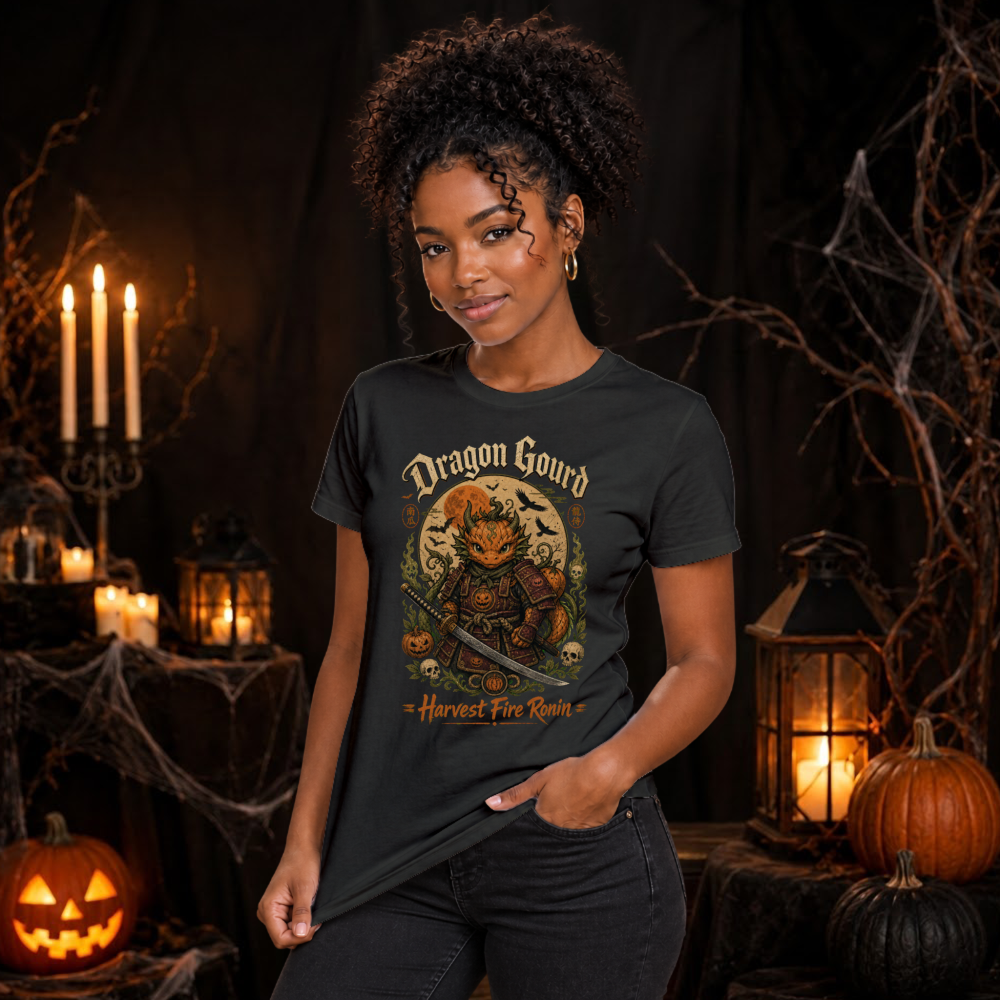 Dragon Gourd Pumpkin Samurai T-Shirt