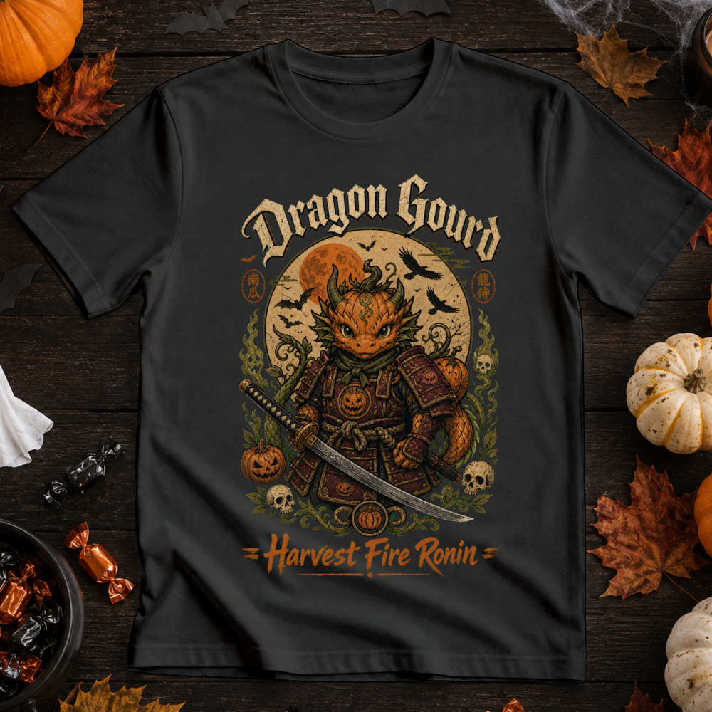 Dragon Gourd Pumpkin Samurai T-Shirt