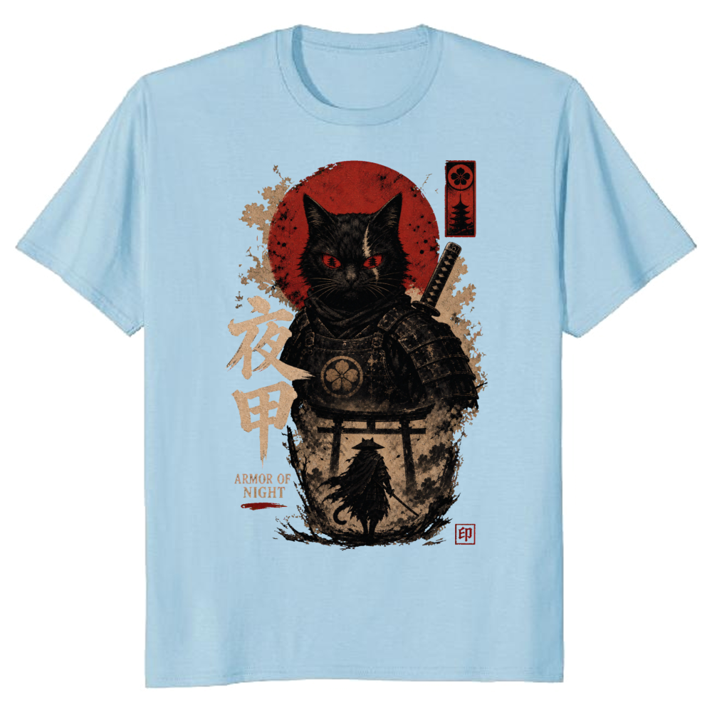 Armor of Night Samurai Cat T-Shirt