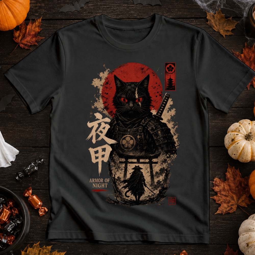 Armor of Night Samurai Cat T-Shirt