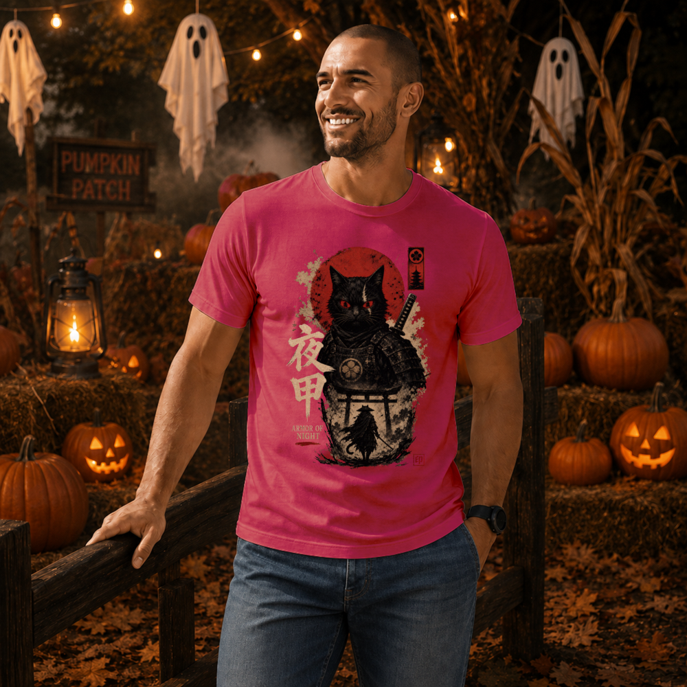 Armor of Night Samurai Cat T-Shirt