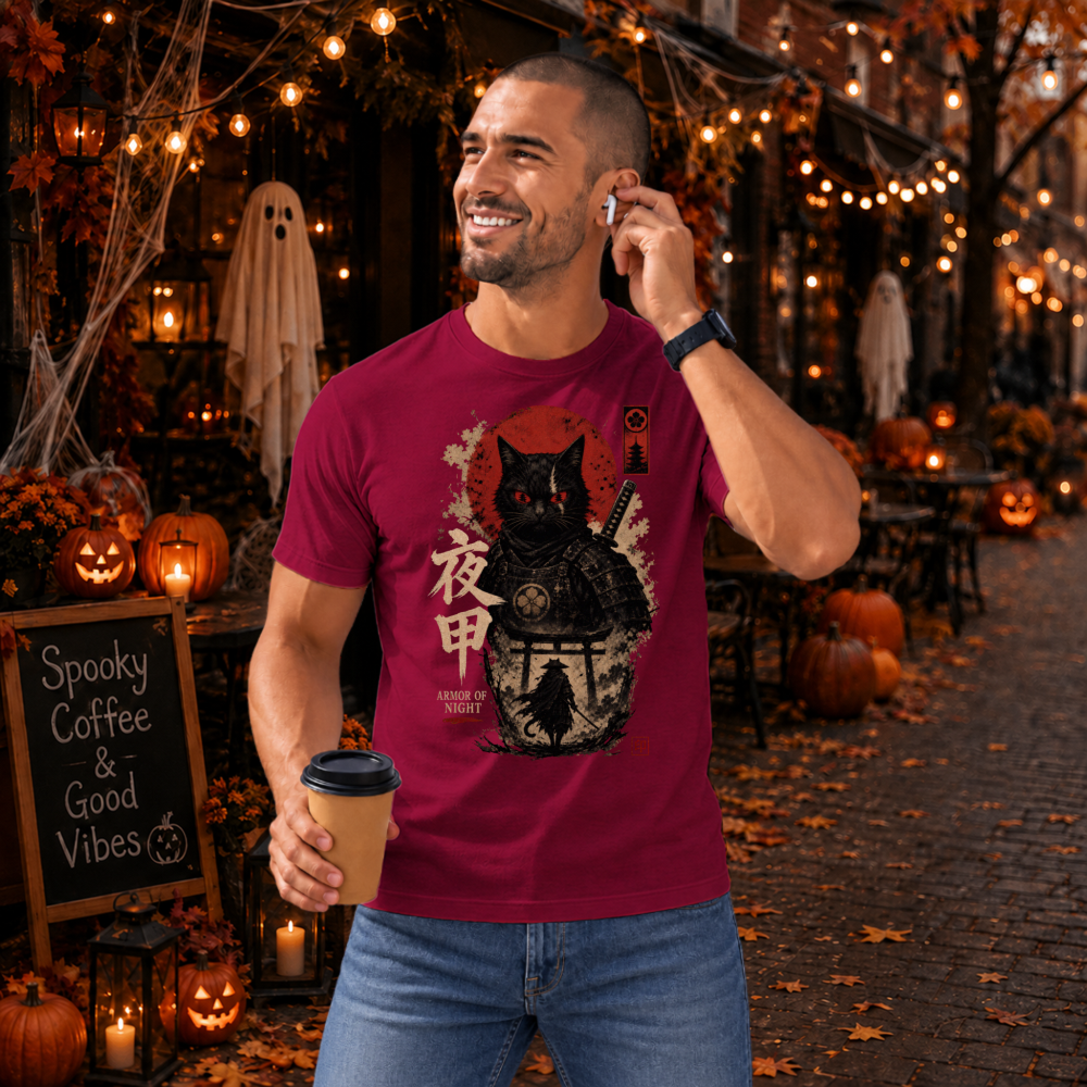 Armor of Night Samurai Cat T-Shirt