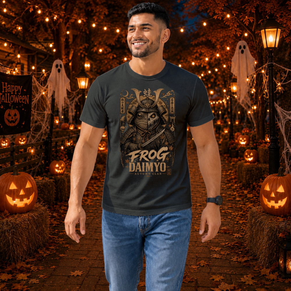 Frog Daimyo Halloween Samurai T-Shirt