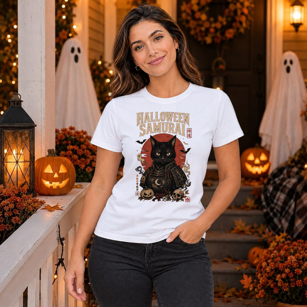 Dark Halloween Samurai T-Shirt
