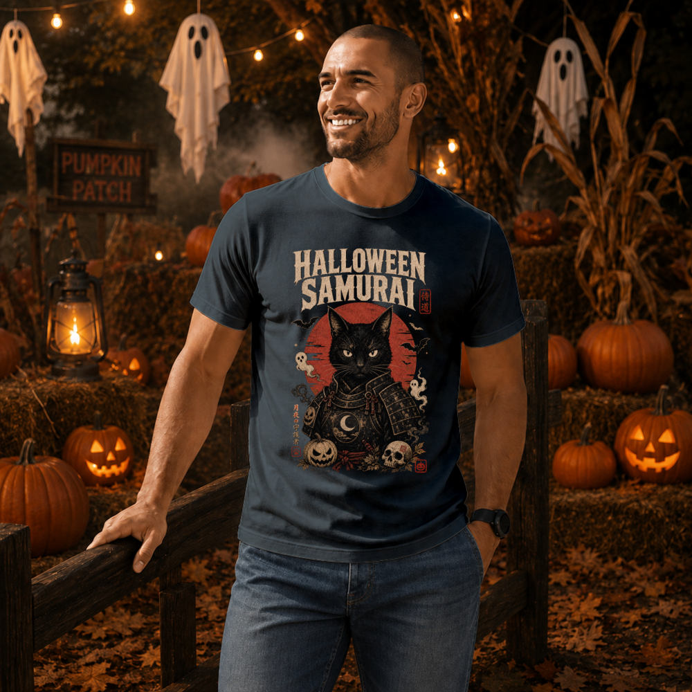 Dark Halloween Samurai T-Shirt