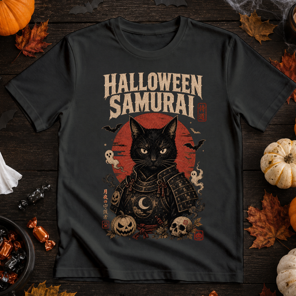 Dark Halloween Samurai T-Shirt