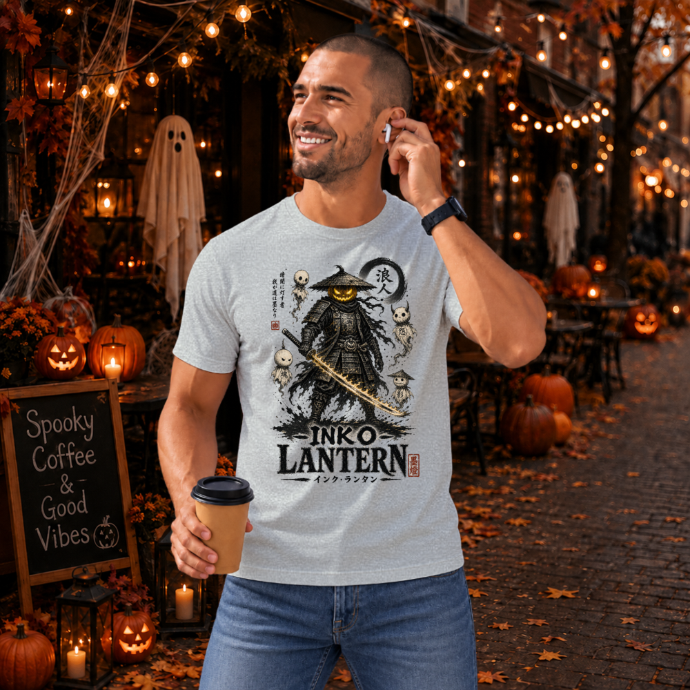 Ink O Lantern Pumpkin Samurai T-Shirt