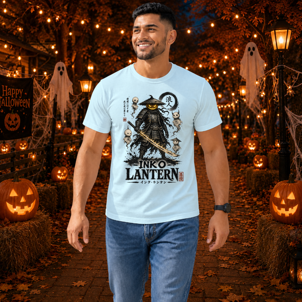 Ink O Lantern Pumpkin Samurai T-Shirt