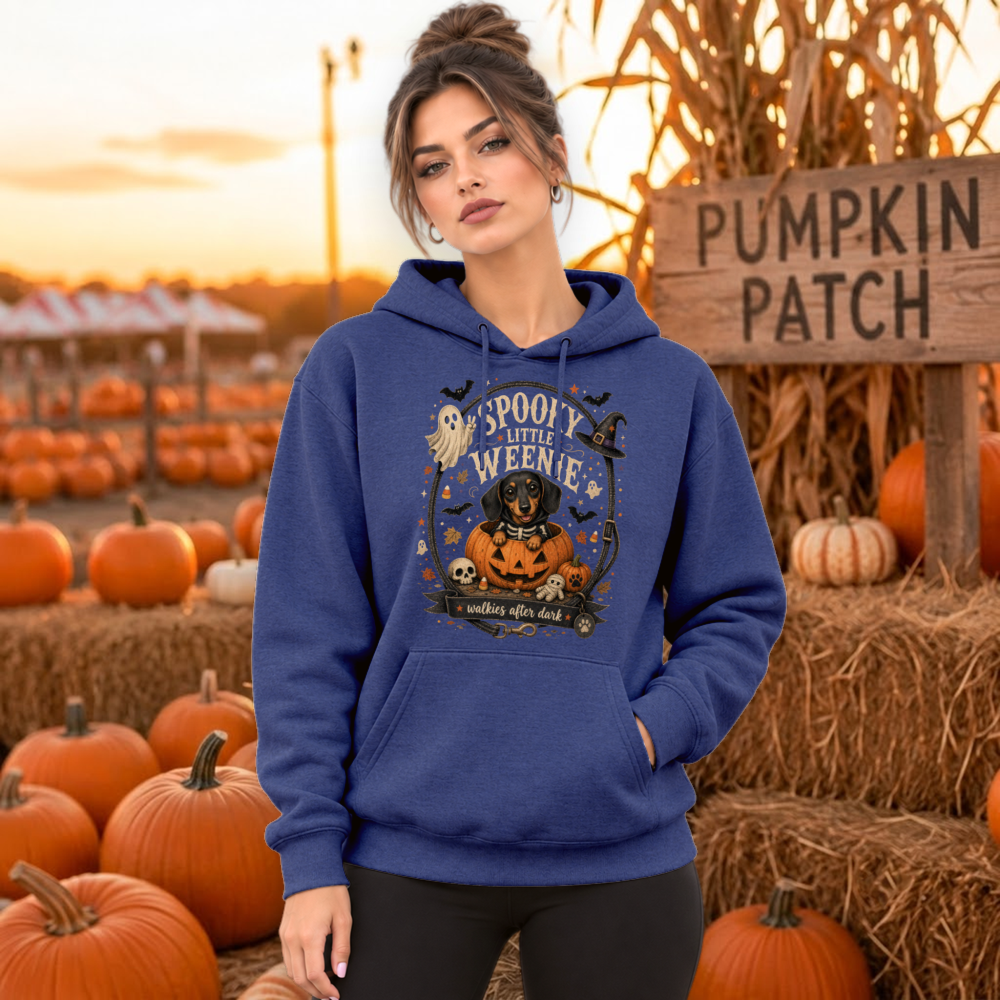Spooky Little Weenie Vintage Dachshund Hoodie