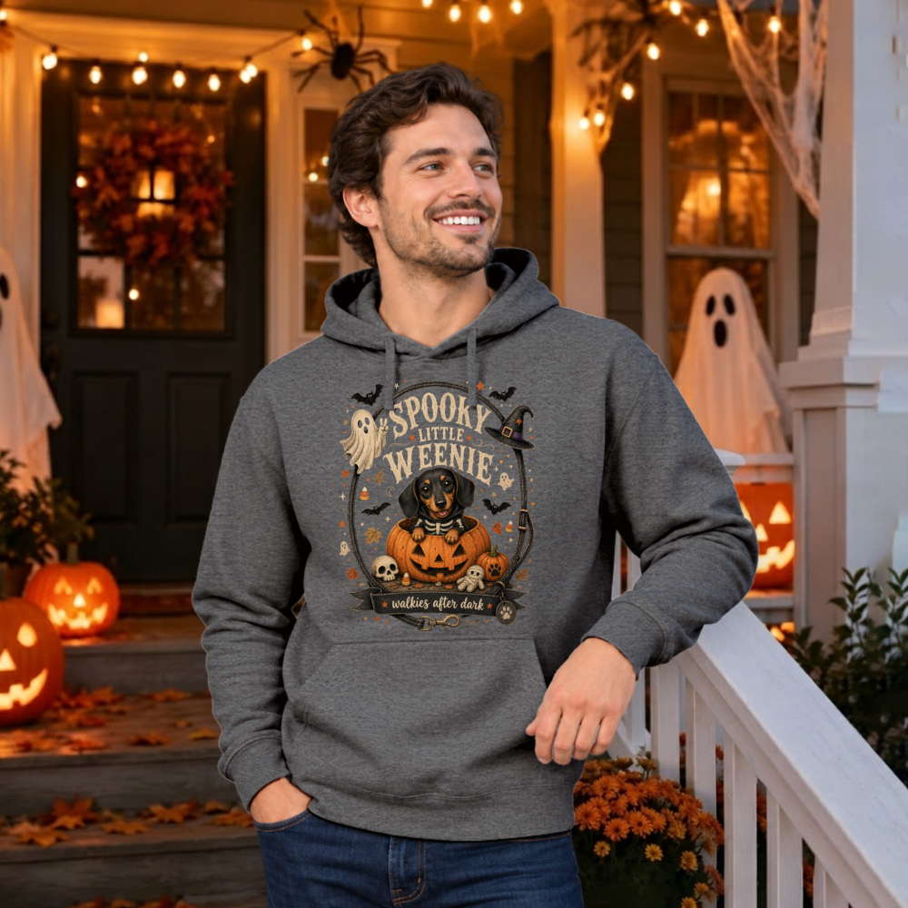 Spooky Little Weenie Vintage Dachshund Hoodie