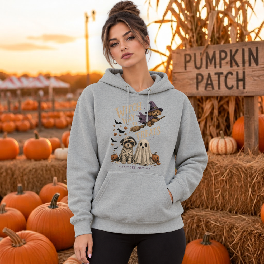 Witch Way To Treats Witch Dog Hoodie