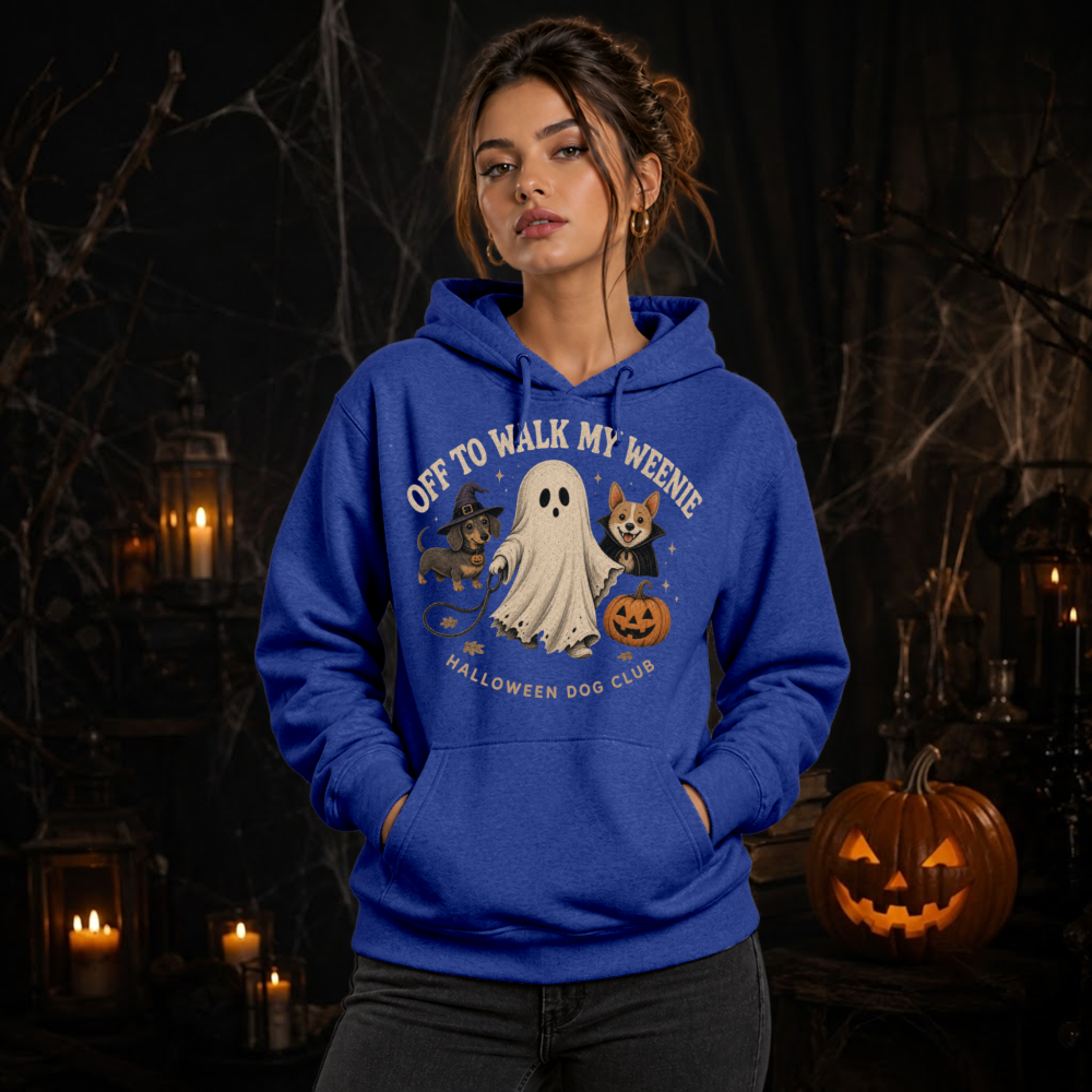 Off To Walk My Weenie Vintage Dachshund Hoodie