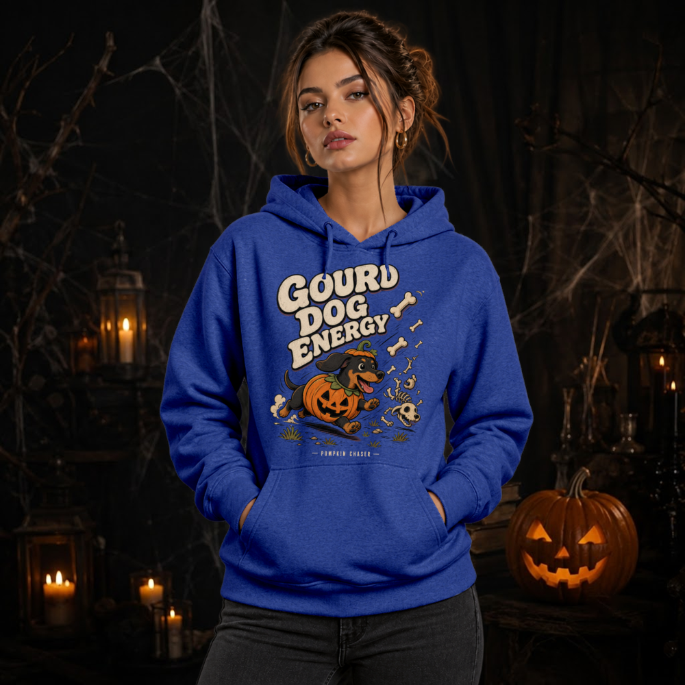 Gourd Dog Energy Pumpkin Dachshund Hoodie