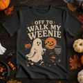 Off to Walk My Weenie Halloween Dachshund T-Shirt