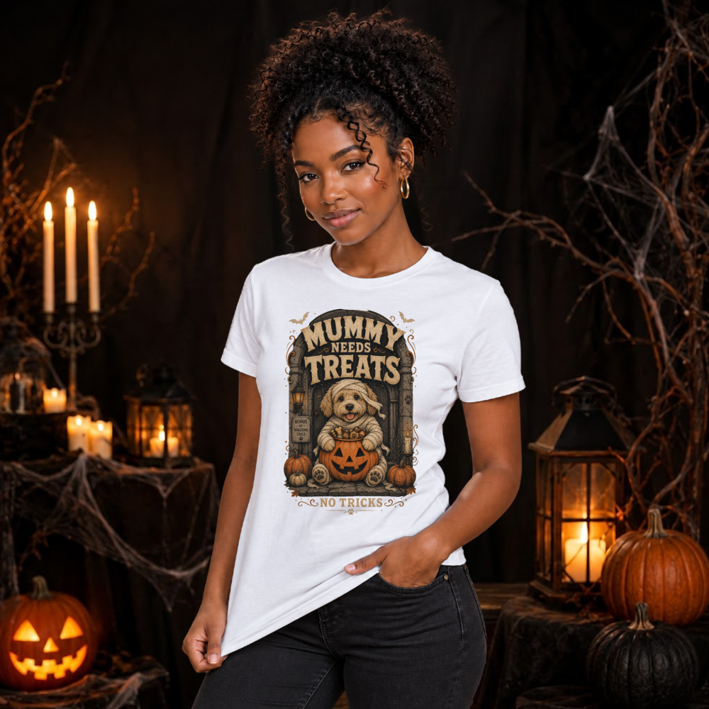 Mummy Needs Treats Vintage Dog T-Shirt