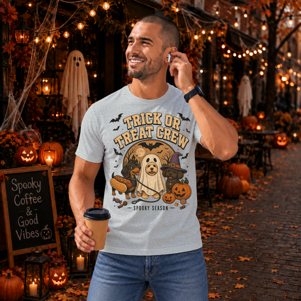Trick or Treat Crew Vintage Dog T-Shirt