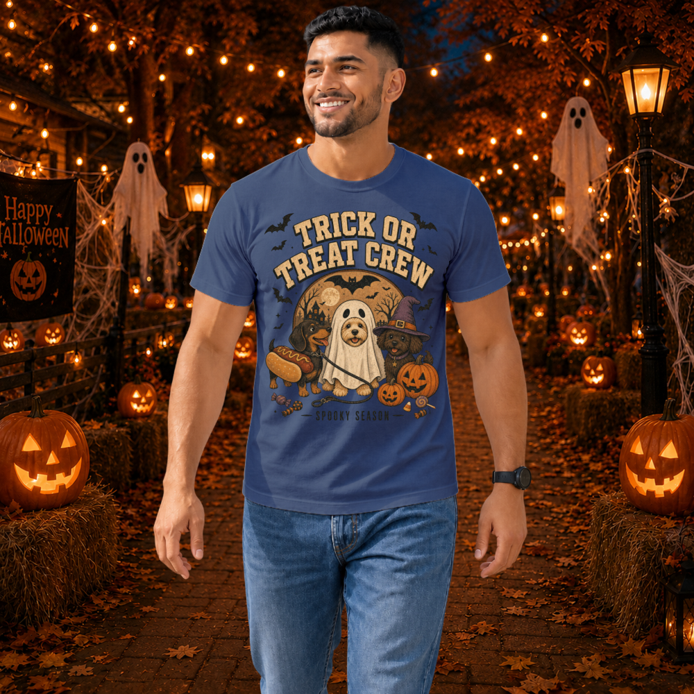 Trick or Treat Crew Vintage Dog T-Shirt