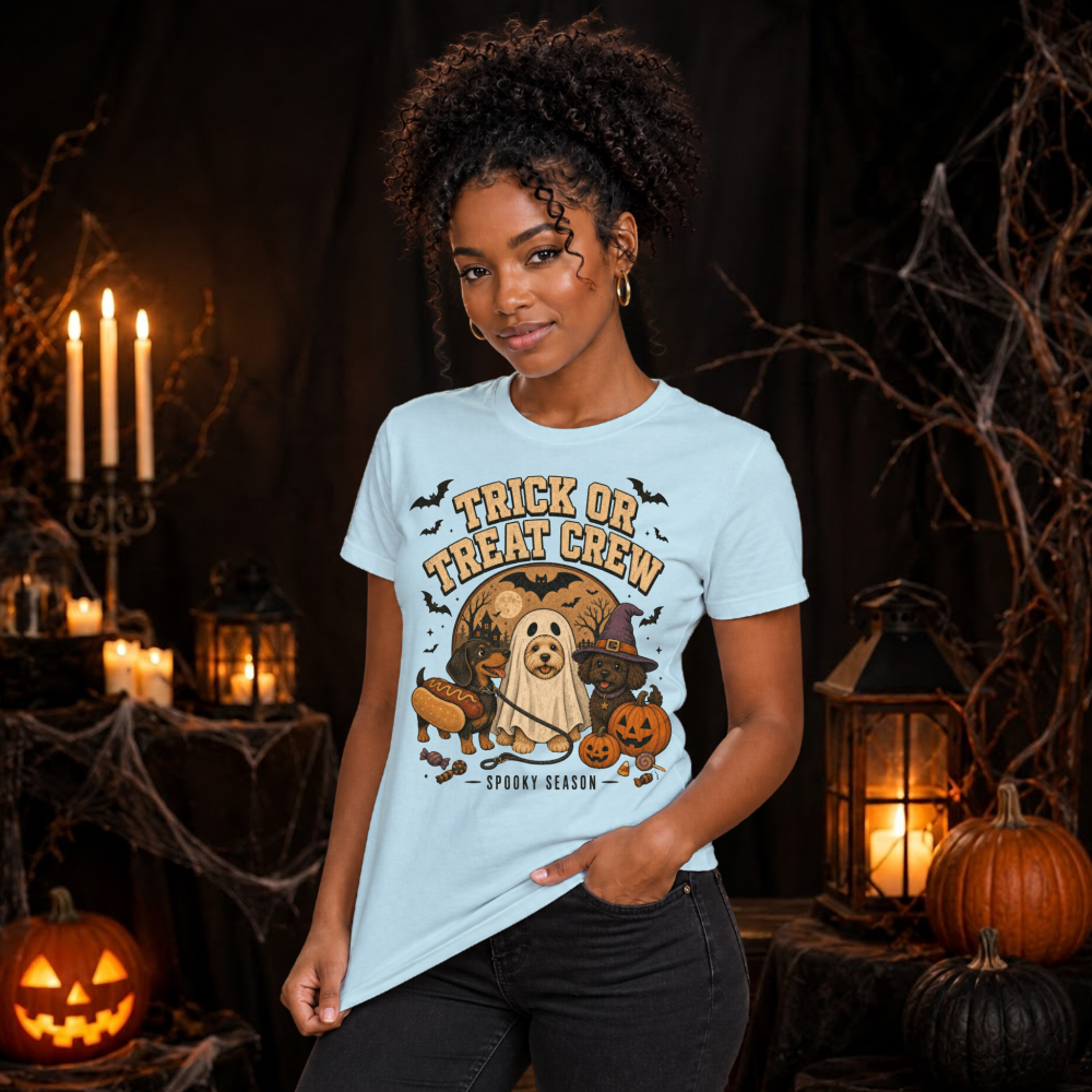 Trick or Treat Crew Vintage Dog T-Shirt