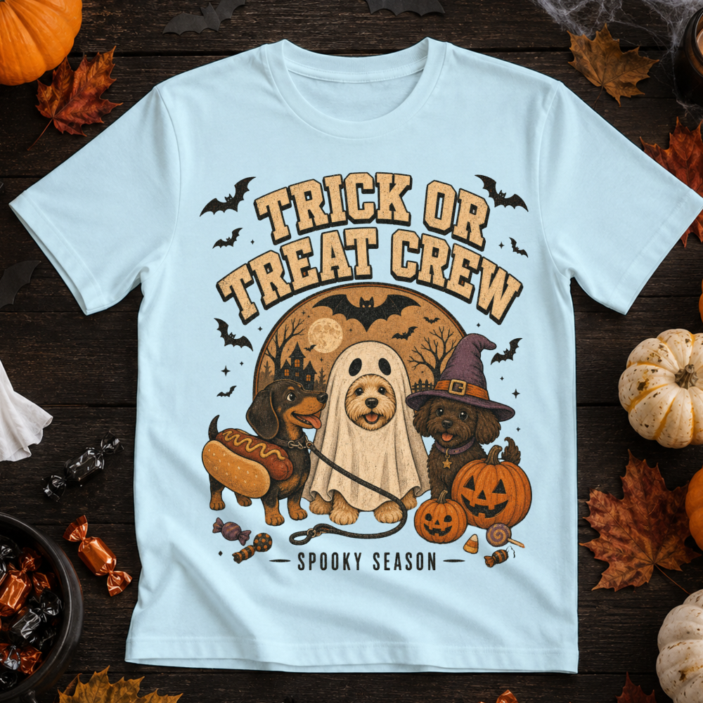 Trick or Treat Crew Vintage Dog T-Shirt