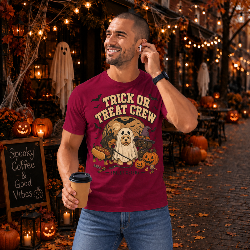 Trick or Treat Crew Vintage Dog T-Shirt