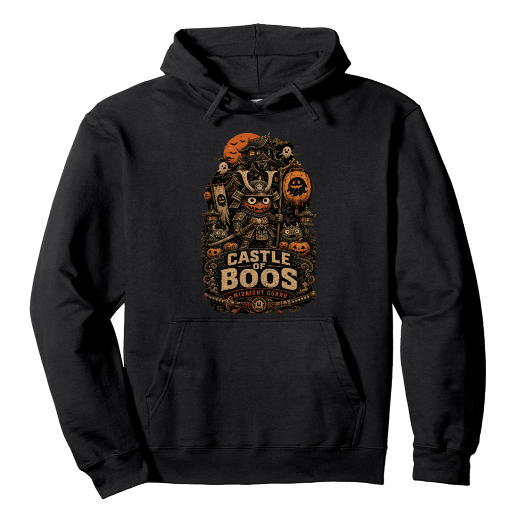 Castle of Boos Vintage Samurai Black Hoodie