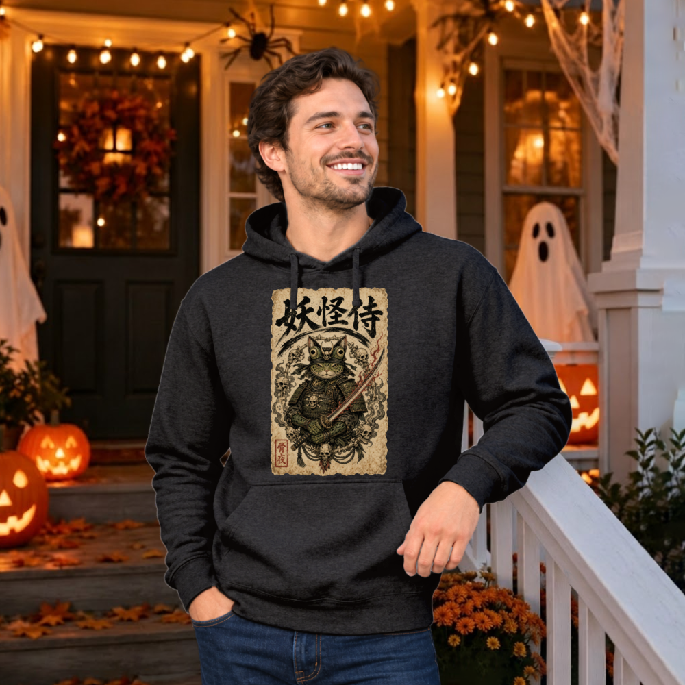 Halloween Samurai Skull Hoodie